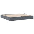 vidaXL Otomanový posteľný rám s úložiskom Tmavosivá 200 x 200 cm Zamat