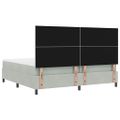 vidaXL LED box s pružinami Svetlosivá 200 x 200 cm Zamat