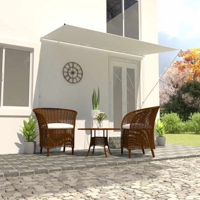 vidaXL Zaťahovacia markíza 350x150 cm krémová