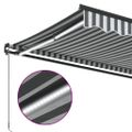 vidaXL Ručne zaťahovacia markíza s LED antracit a biela 500x350 cm
