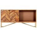 vidaXL Komoda 118x30x60 cm masívne sheesamové drevo
