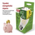 LED žiarovka Filament A60 / E27 / 5 W (75 W) / 1 060 lm / neutrálna biela