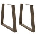 vidaXL Nohy k jedálenskému stolu v tvare V, 2 ks, prírodná oceľ, 70 x (72 – 73,3) cm, oceľ