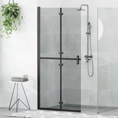 vidaXL Rám pre sprchu bez dverí Čierna 90 x 6.5 x 190 cm