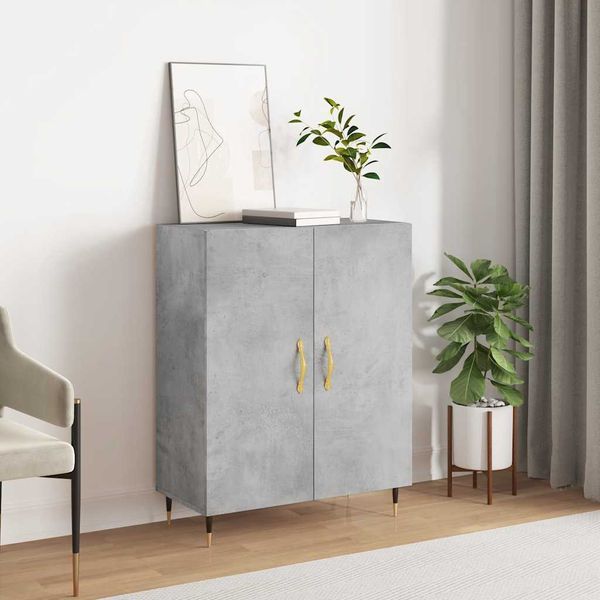 vidaXL Komoda betónovo sivá 69,5x34x90 cm kompozitné drevo