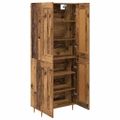 vidaXL Highboard Staré drevo 69,5 x 34 x 180 cm Kompozitné drevo