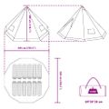 vidaXL Tipi stan so strechou s úložiskom Modrá 560 x 560 x 300 cm taft