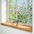 vidaXL Okenný parapet 2 ks svetlohnedá 70x20x2 cm dubový masív