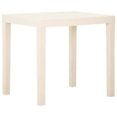 vidaXL Záhradný stôl biely 79x65x72 cm plast