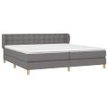 vidaXL Boxspring posteľ s matracom tmavosivá 200x200 cm látka