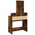 vidaXL Toaletný stolík so zrkadlom dymový dub 80x41x144,5 cm