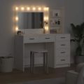 vidaXL Toaletný stolík 2 ks Biela 78.5 x 41 x 135 cm Kompozitné drevo