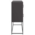 vidaXL Komoda čierna 100,5x39x107 cm oceľ valcovaná za studena