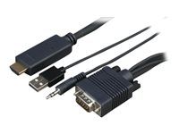 HDMI kábel - HDMI s pínmi (samec) do USB, HD-15 (VGA), mini-phone stereo 3.5 mm s pínmi (samec) - 1 m - pre Sony FW-43XD8001, FW-49XD8001, FW-55XD8501, FW-65XD8501, FW-75XD8501, FW-85XD8501