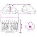 vidaXL Tipi stan 6-miestny Zelená taft