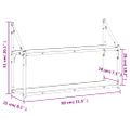 vidaXL 2-posch. nástenná polica dymový dub 80x21x51 cm kompozit. drevo