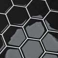 vidaXL Hexagónová dlažba 20 ks Čierna 30 x 30 cm Polyuretán a PET