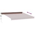 vidaXL Automaticky zaťahovacia markíza hnedá 400x350 cm