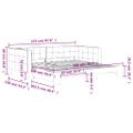 vidaXL Denná posteľ s rozkladacou posteľou ružová 100x200 cm zamat