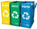 Tašky na triedený odpad SORT EASY 3 SLIM, 18x30x40 cm, 3 x 22 l, 3 ks SIXTOL