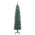 vidaXL Umelý vianočný stromček Zelená 180 cm PVC, oceľ a plast