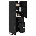 vidaXL Highboard 2 ks Čierny dub 69,5 x 34 x 180 cm