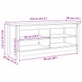 vidaXL Úložná lavička 110 x 38 x 45,5 cm Borovicový masív