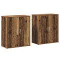 vidaXL Servírovacia skriňa 2 ks Staré drevo 60 x 31 x 70 cm