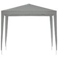 vidaXL Párty stan 250 x 250 x 240 cm Svetlosivá PE a oceľ
