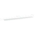 vidaXL Prídavné police 4 ks, lesklé biele 80x10x1,5 cm, drevotrieska