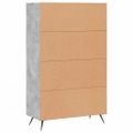 vidaXL Vysoká skrinka betónová sivá 69,5x31x115 cm kompozitné drevo