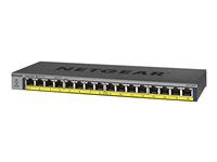 Prepínač - 16 x 10/100/1000 (PoE+) - desktop, možnosť montáže do rozvádzača, na montáž na stenu - PoE+ (76 W) - DC napájanie