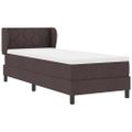 vidaXL Posteľ s pružinovým rámom Tmavohnedá 80 x 200 cm látka