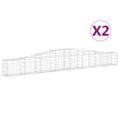 vidaXL Oblúkový gabionový kôš 2 ks 400x30x40/60 cm pozinkované železo