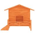 vidaXL Koterec pre psa hnedý 159x120x88,5cm borovicový masív