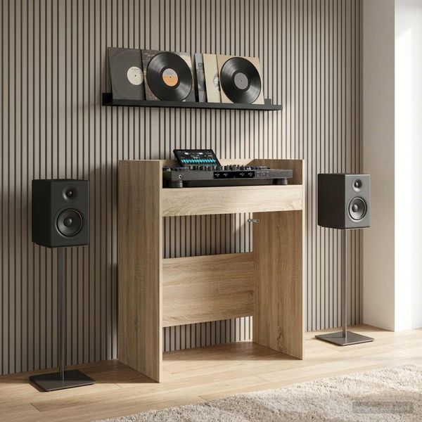 vidaXL DJ stôl Dub sonoma 82 x 45 x 102 cm Kompozitné drevo