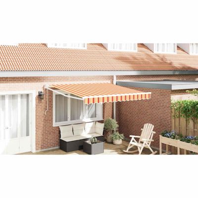 vidaXL Markíza Žltá a oranžová 350 x 250 x 165 cm Polyester a kov