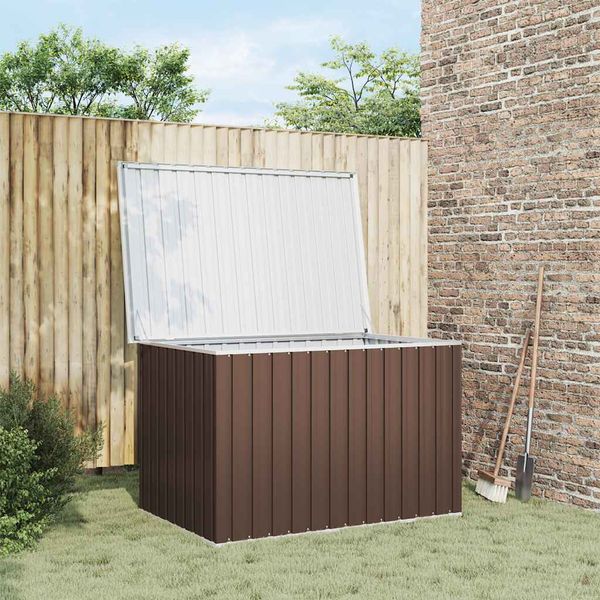 vidaXL Záhradný úložný box hnedý 149x99x93 cm