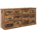 vidaXL Komody 2 ks Staré drevo 70 x 35,5 x 67,5 cm Kompozitné drevo