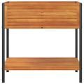 vidaXL Záhradný kvetináč s policou 80x45x80 cm masívna akácia a oceľ