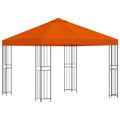 vidaXL Altánok 3 x 3 m Oranžová Polyester a oceľ 190 gsm