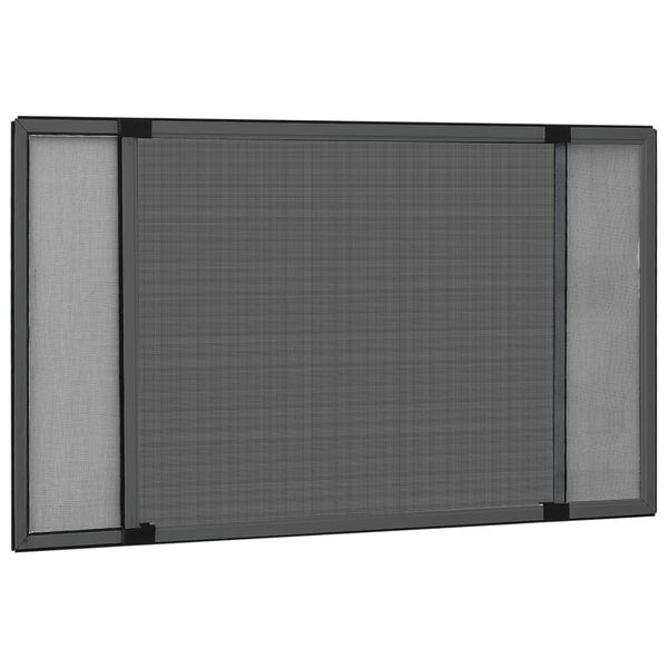 vidaXL Výsuvná okenná sieťka proti hmyzu antracitová (75-143)x50 cm