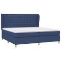 vidaXL Boxspring posteľ s matracom modrá 200x200 cm látka