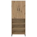 vidaXL Highboard Remeselný dub 69,5 x 34 x 180 cm Kompozitné drevo