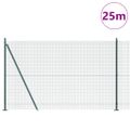 vidaXL Zvarené drôtené pletivo s betónovým základom 25 x 1,4 m Zelená