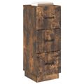 vidaXL Zásuvkový kabinet 33 x 34,5 x 87 cm Kompozitné drevo Dymový dub
