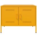 vidaXL TV skrinka horčicovožltá 68x39x50,5 cm oceľ