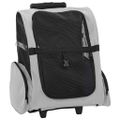 vidaXL Vozík pre domáce zvieratá 3 v 1, dizajn, sivý, 48 x 32 x (57-106) cm, oxfordská látka