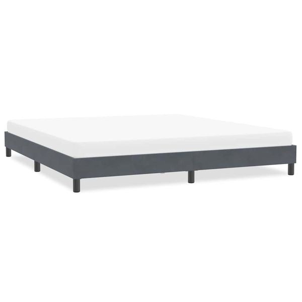 vidaXL Rám postele bez matraca Tmavosivá 200x220 cm Zamat