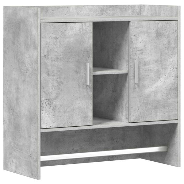 vidaXL Stenná polica Nástenná montáž Betónovo sivá 80 x 36 x 80 cm